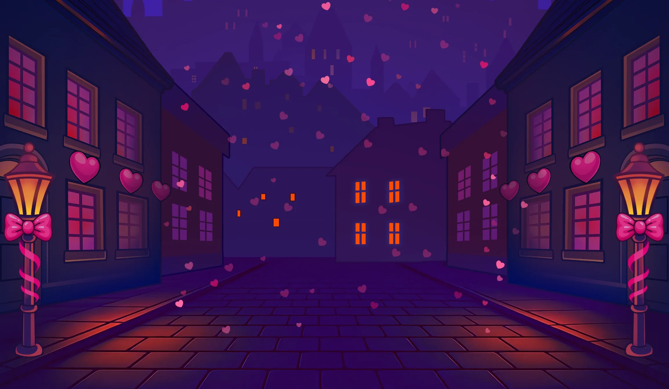 Lucky Ferret Valentine tablet action banner background